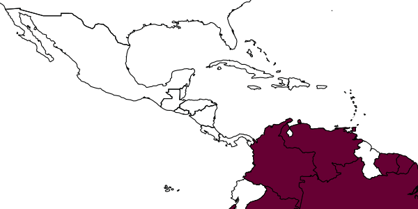 map of Euglossa gaianii     Dressler, 1982